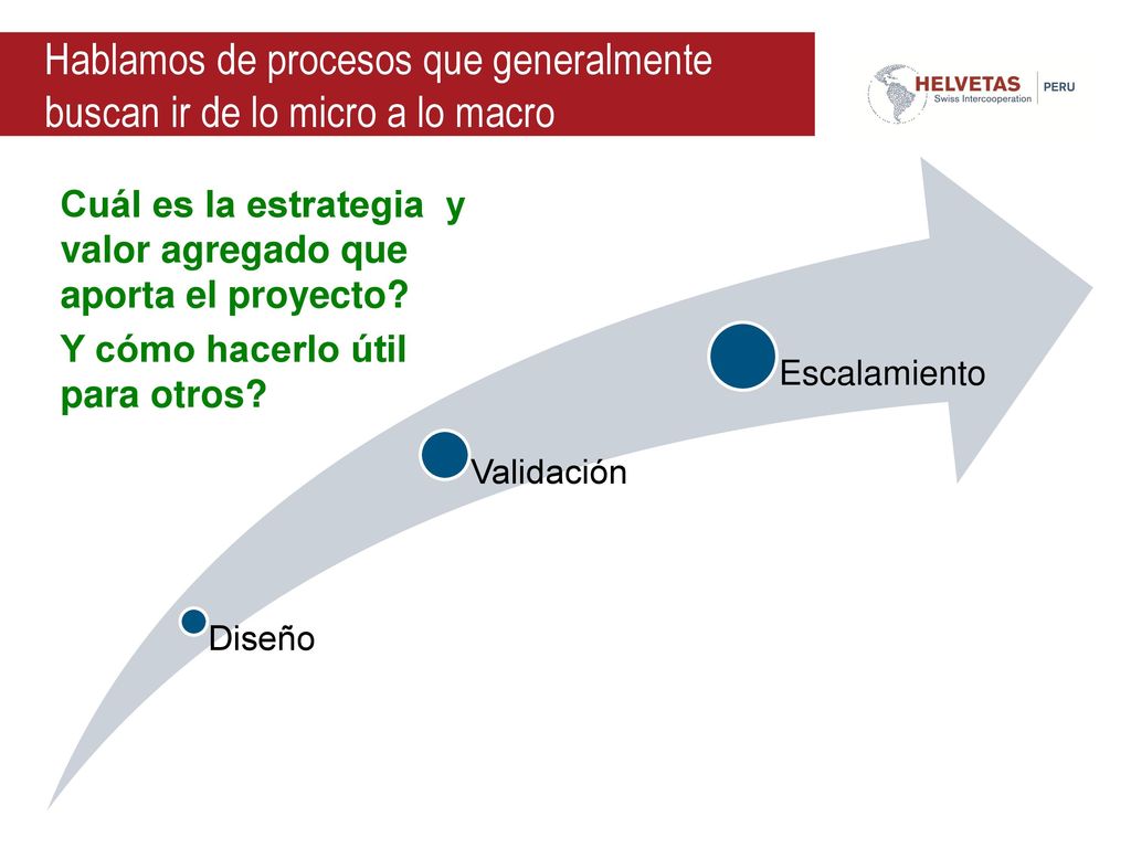 Hablamos de procesos que generalmente buscan ir de lo micro a lo macro