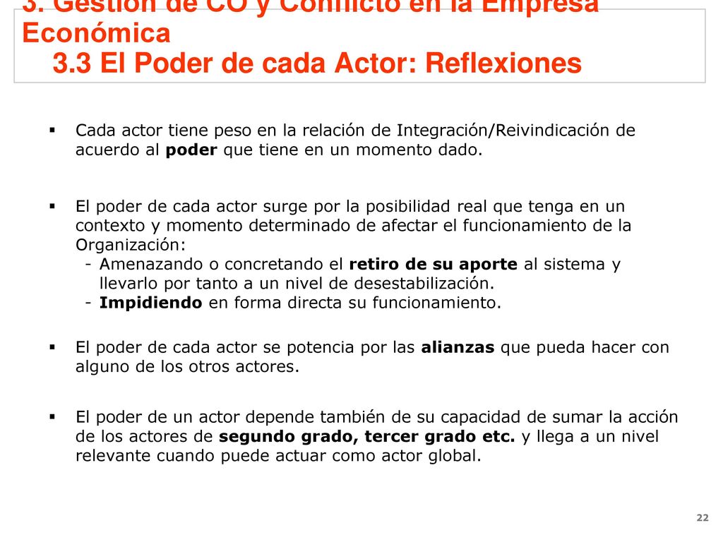 3. Gestión de CO y Conflicto en la Empresa Económica 3