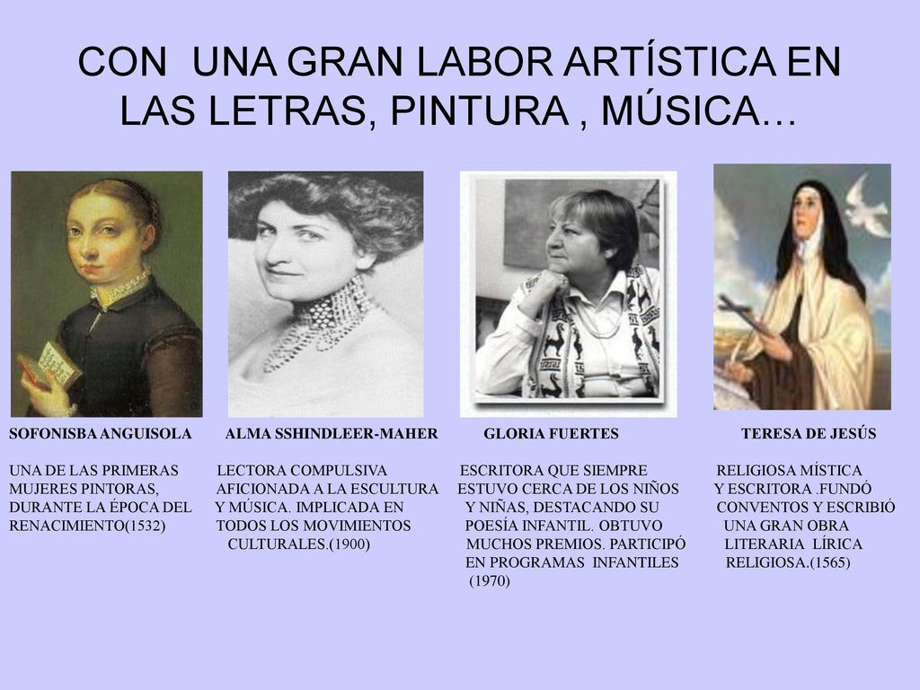CON UNA GRAN LABOR ARTÍSTICA EN LAS LETRAS, PINTURA , MÚSICA…