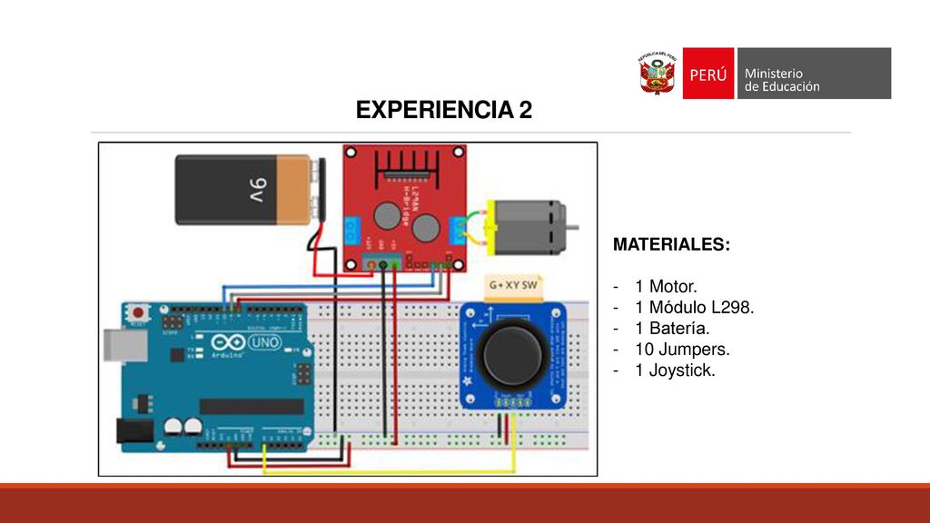 EXPERIENCIA 2 MATERIALES: 1 Motor. 1 Módulo L Batería.