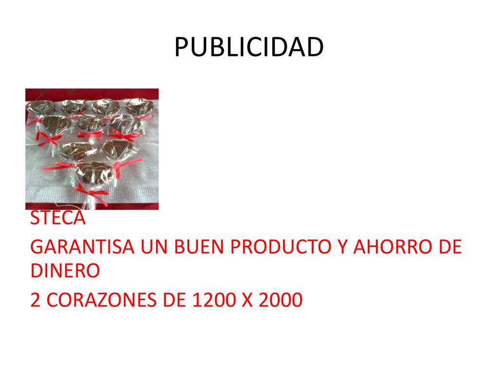 PUBLICIDAD STECA GARANTISA UN BUEN PRODUCTO Y AHORRO DE DINERO 2 CORAZONES DE 1200 X 2000