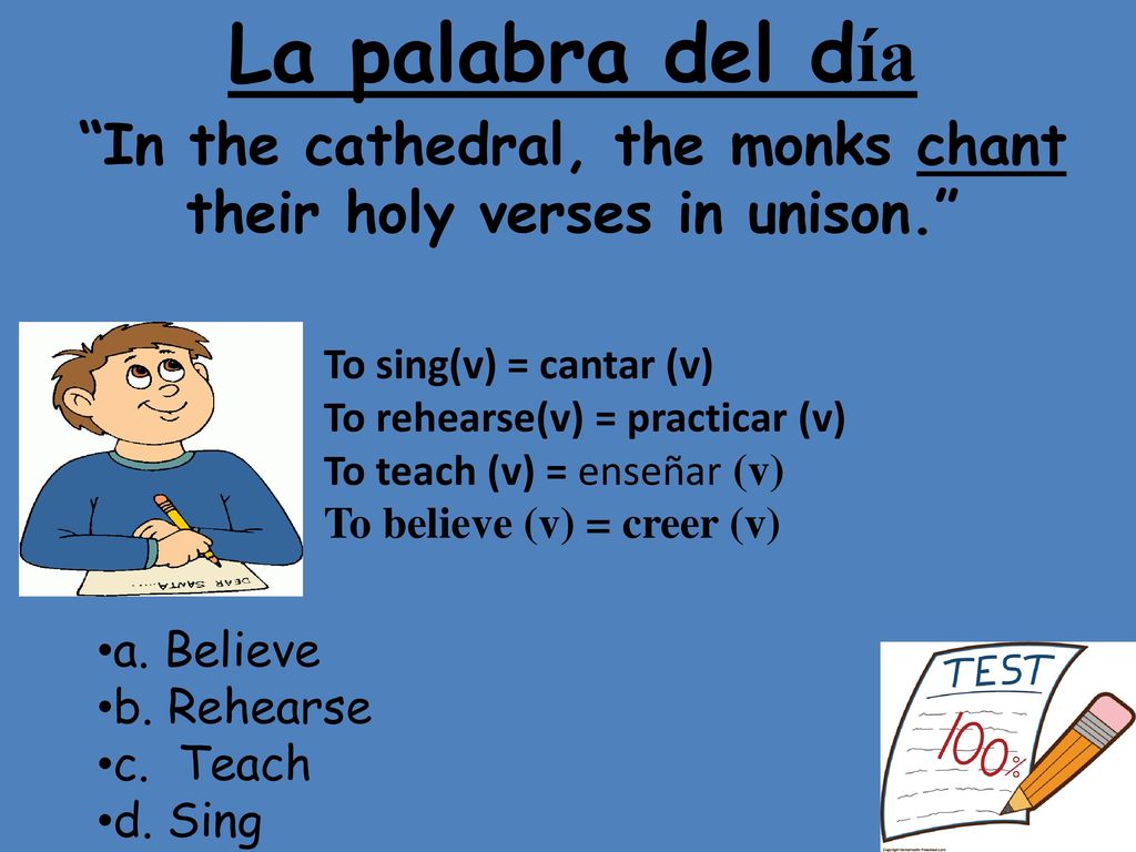 In the cathedral, the monks chant their holy verses in unison.