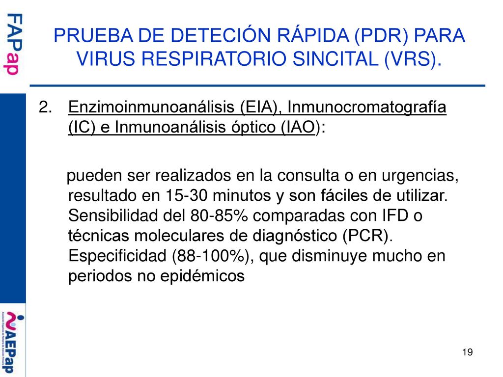 PRUEBA DE DETECIÓN RÁPIDA (PDR) PARA VIRUS RESPIRATORIO SINCITAL (VRS).