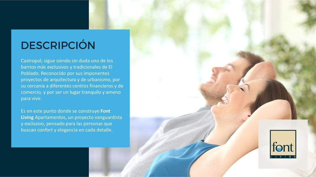 Castropol, sigue siendo sin duda uno de los barrios más exclusivos y tradicionales de El Poblado. Reconocido por sus imponentes proyectos de arquitectura y de urbanismo, por su cercanía a diferentes centros financieros y de comercio, y por ser un lugar tranquilo y ameno para vivir.