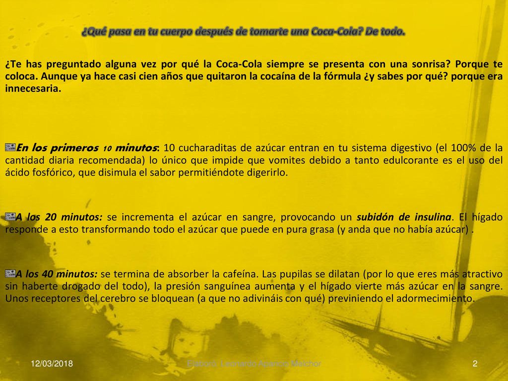 ¿Qué pasa en tu cuerpo después de tomarte una Coca-Cola De todo.