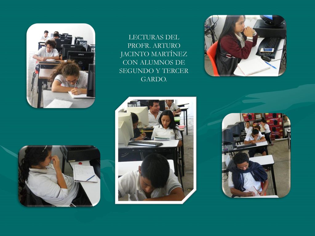 PROFR. ARTURO JACINTO MARTÍNEZ CON ALUMNOS DE SEGUNDO Y TERCER GARDO.