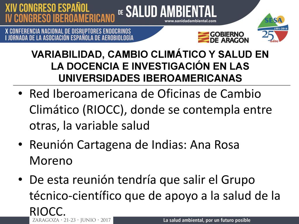Reunión Cartagena de Indias: Ana Rosa Moreno