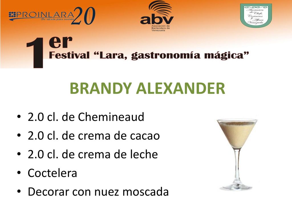 BRANDY ALEXANDER 2.0 cl. de Chemineaud 2.0 cl. de crema de cacao
