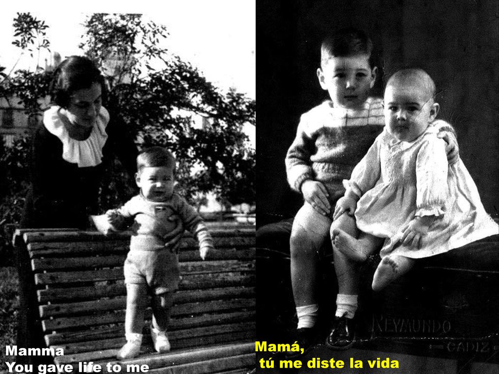 Mamá, tú me diste la vida Mamma You gave life to me