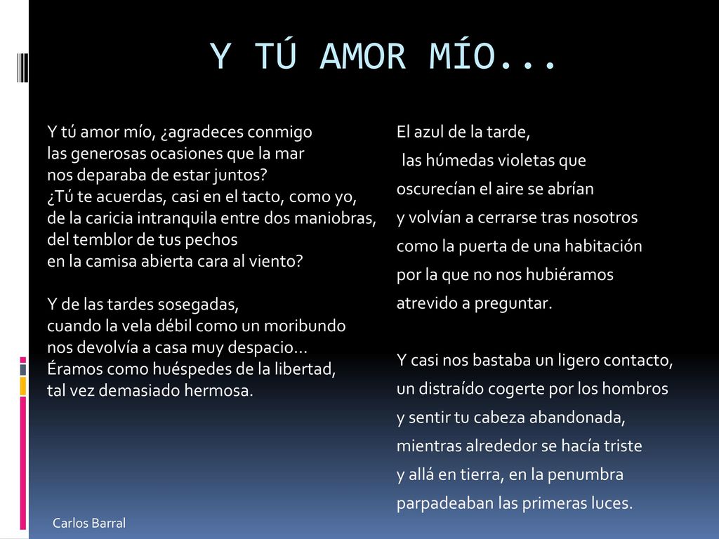 Y TÚ AMOR MÍO... Y tú amor mío, ¿agradeces conmigo