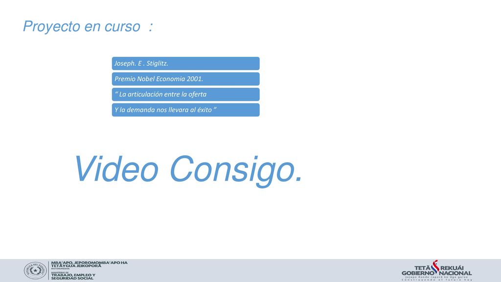 Video Consigo. Proyecto en curso : Joseph. E . Stiglitz.