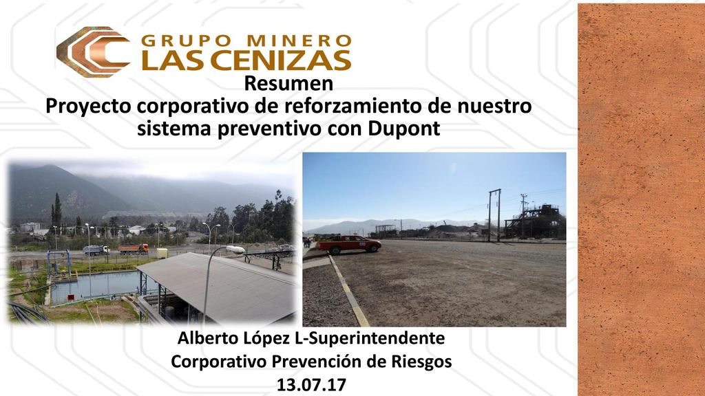 Resumen Proyecto corporativo de reforzamiento de nuestro sistema preventivo con Dupont.