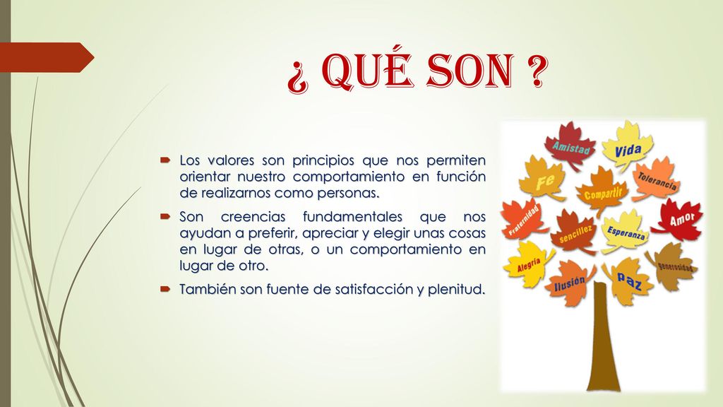 ¿ QUÉ SON Los valores son principios que nos permiten orientar nuestro comportamiento en función de realizarnos como personas.
