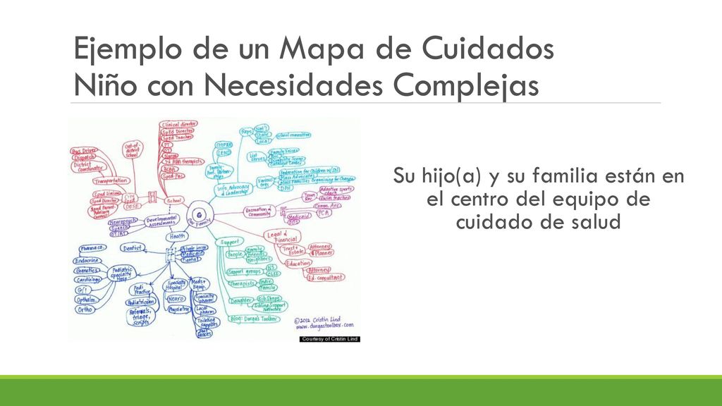 Ejemplo de un Mapa de Cuidados Niño con Necesidades Complejas