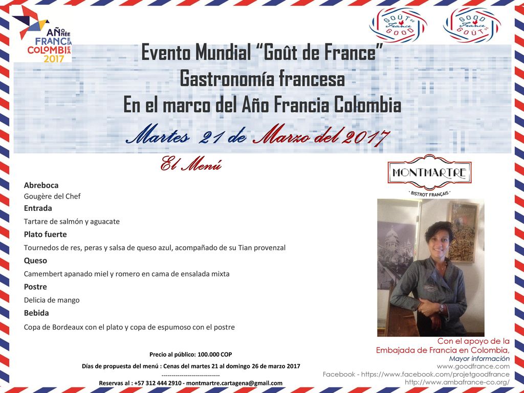 Evento Mundial Goût de France En el marco del Año Francia Colombia