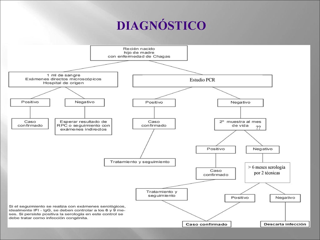 DIAGNÓSTICO Estudio PCR > 6 meses serología por 2 técnicas