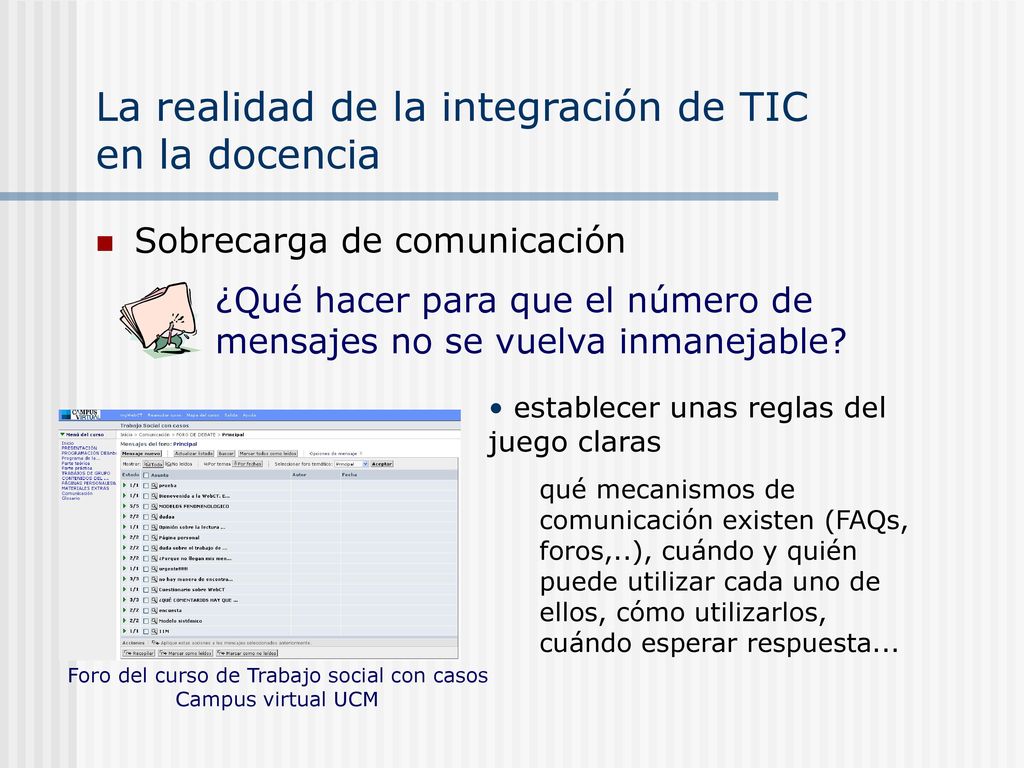 La realidad de la integración de TIC en la docencia