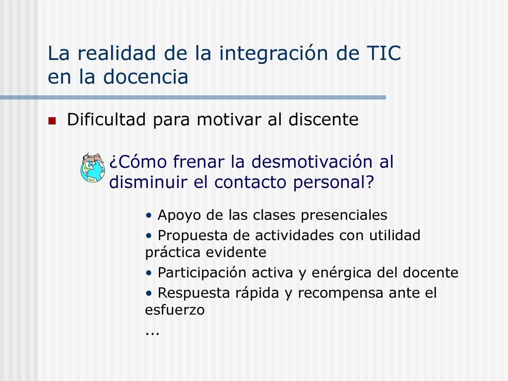 La realidad de la integración de TIC en la docencia