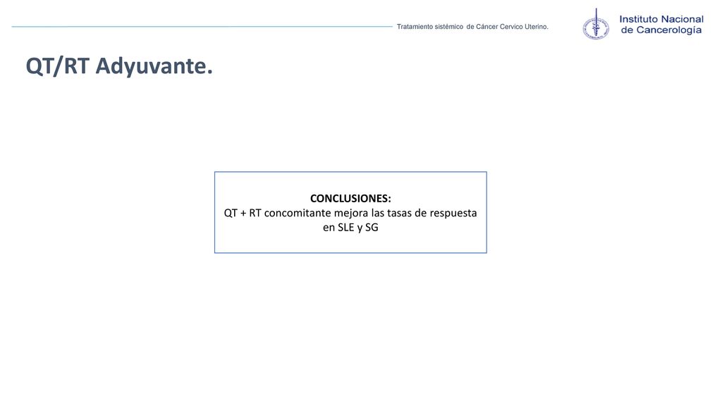 QT + RT concomitante mejora las tasas de respuesta en SLE y SG