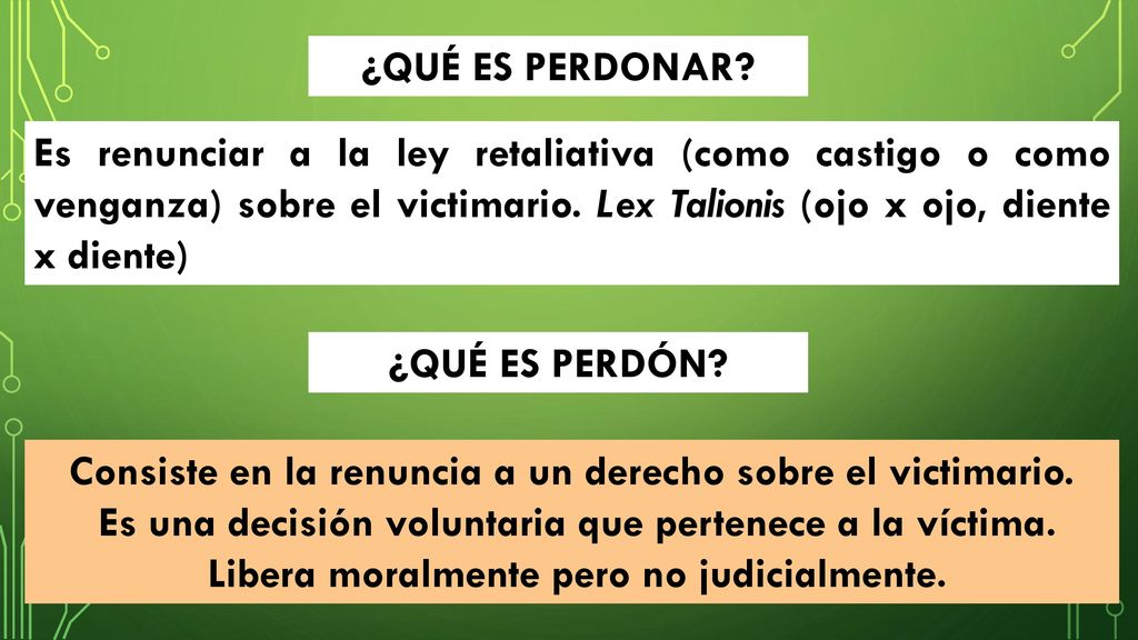 Consiste en la renuncia a un derecho sobre el victimario.