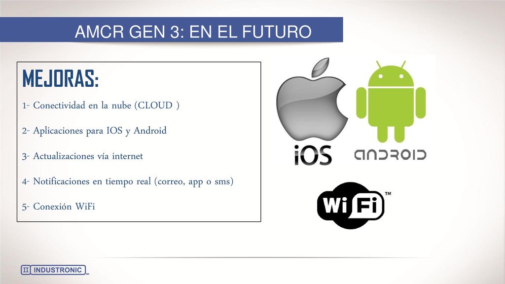 MEJORAS: AMCR GEN 3: EN EL FUTURO 1- Conectividad en la nube (CLOUD )