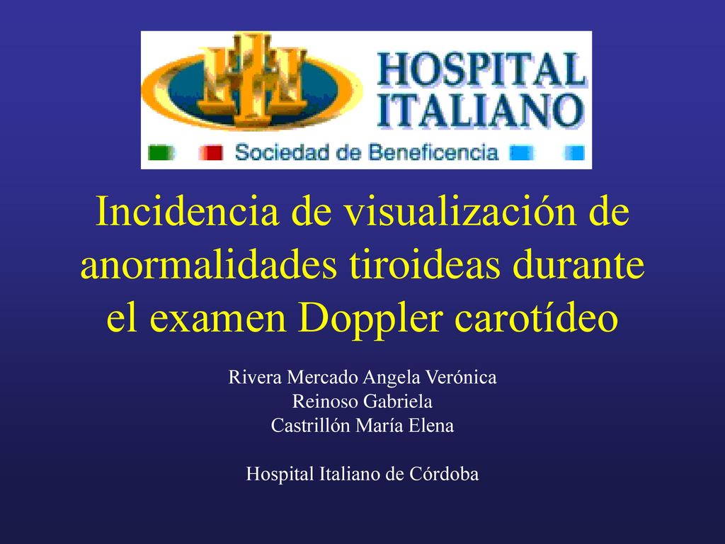 Incidencia de visualización de anormalidades tiroideas durante el examen Doppler carotídeo