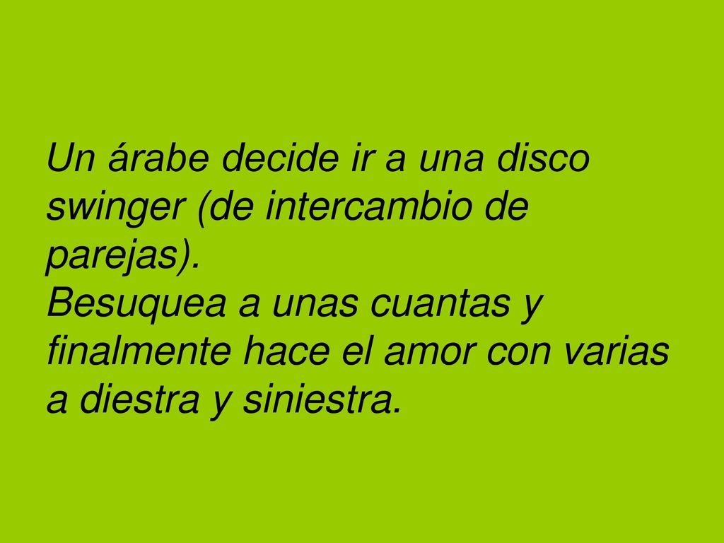 Un árabe decide ir a una disco swinger (de intercambio de parejas)