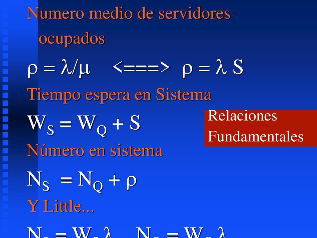 r = l/m <===> r = l S WS = WQ + S NS = NQ + r