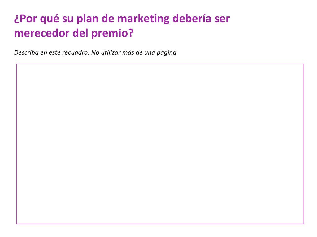 ¿Por qué su plan de marketing debería ser merecedor del premio