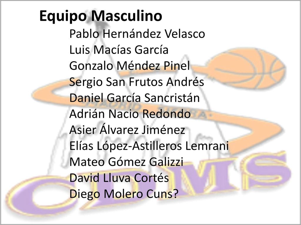 Equipo Masculino Pablo Hernández Velasco. Luis Macías García. Gonzalo Méndez Pinel. Sergio San Frutos Andrés.