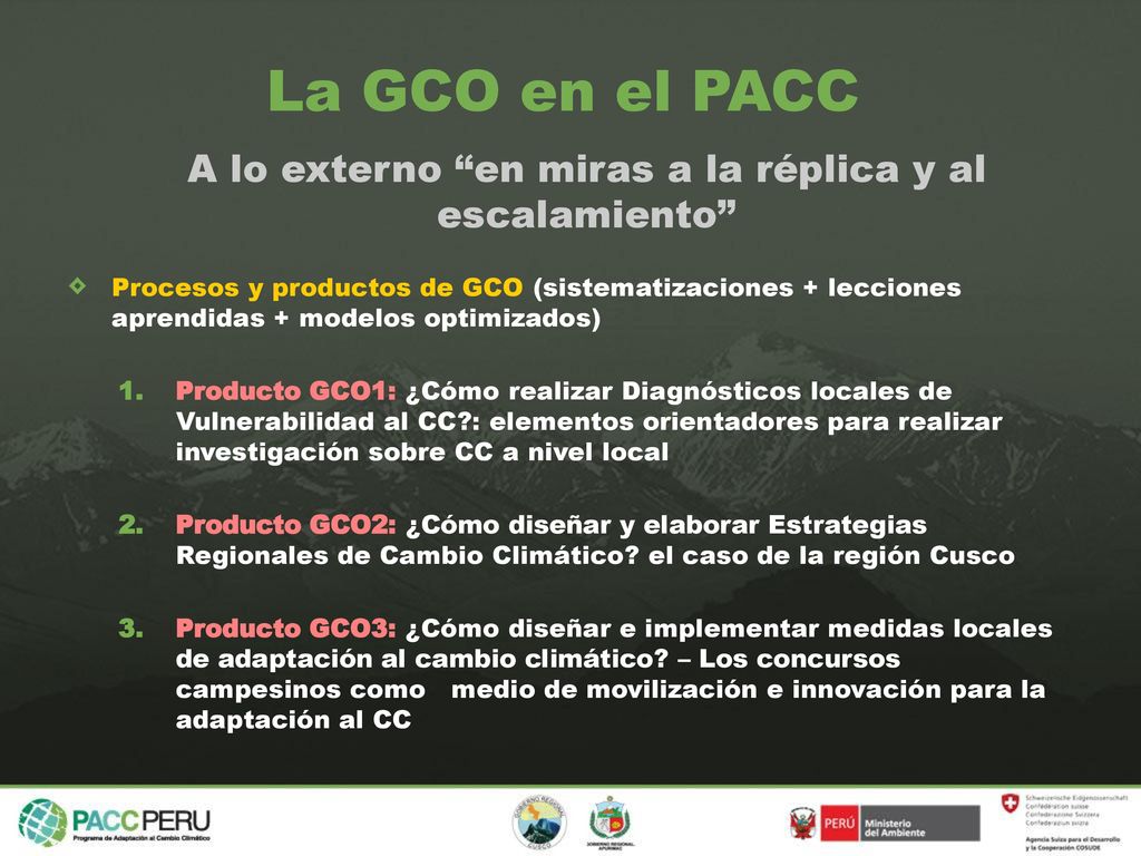 A lo externo en miras a la réplica y al escalamiento