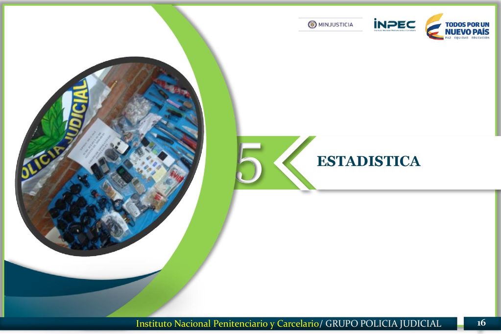 3 16 ESTADISTICA 5 Instituto Nacional Penitenciario y Carcelario/ GRUPO POLICIA JUDICIAL