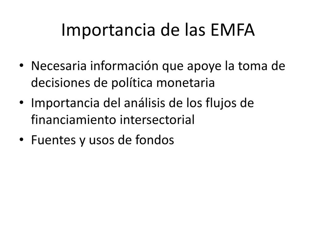Importancia de las EMFA