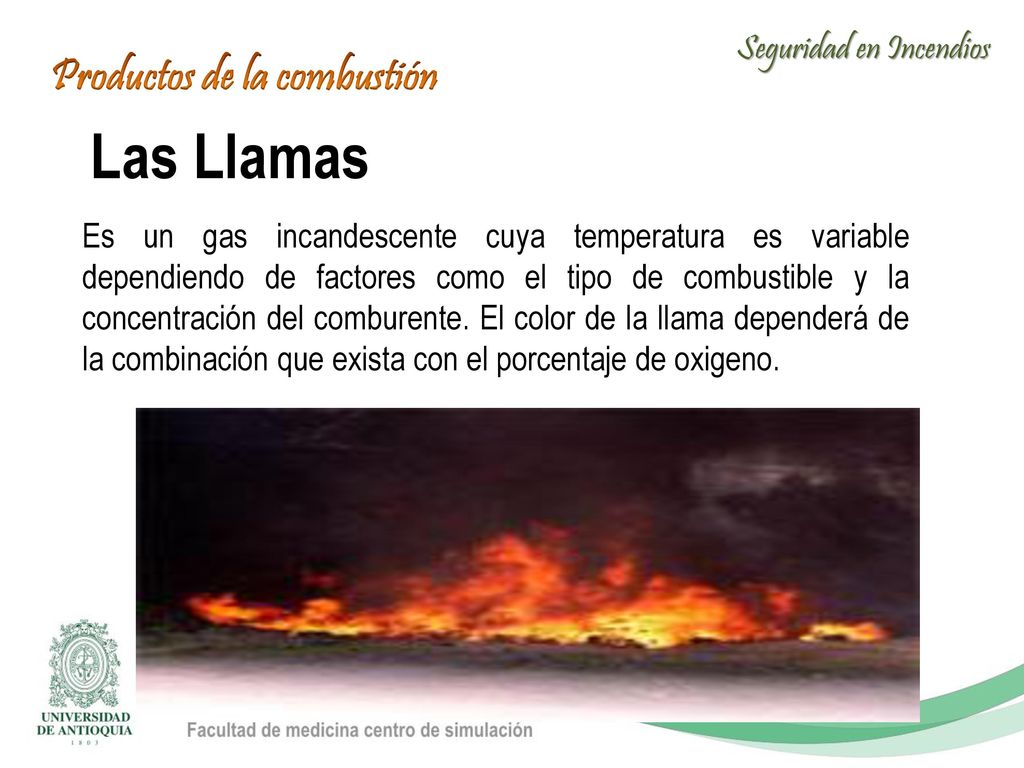 Las Llamas Productos de la combustión