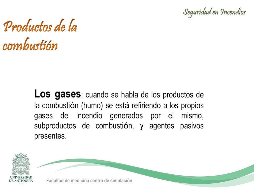 Productos de la combustión