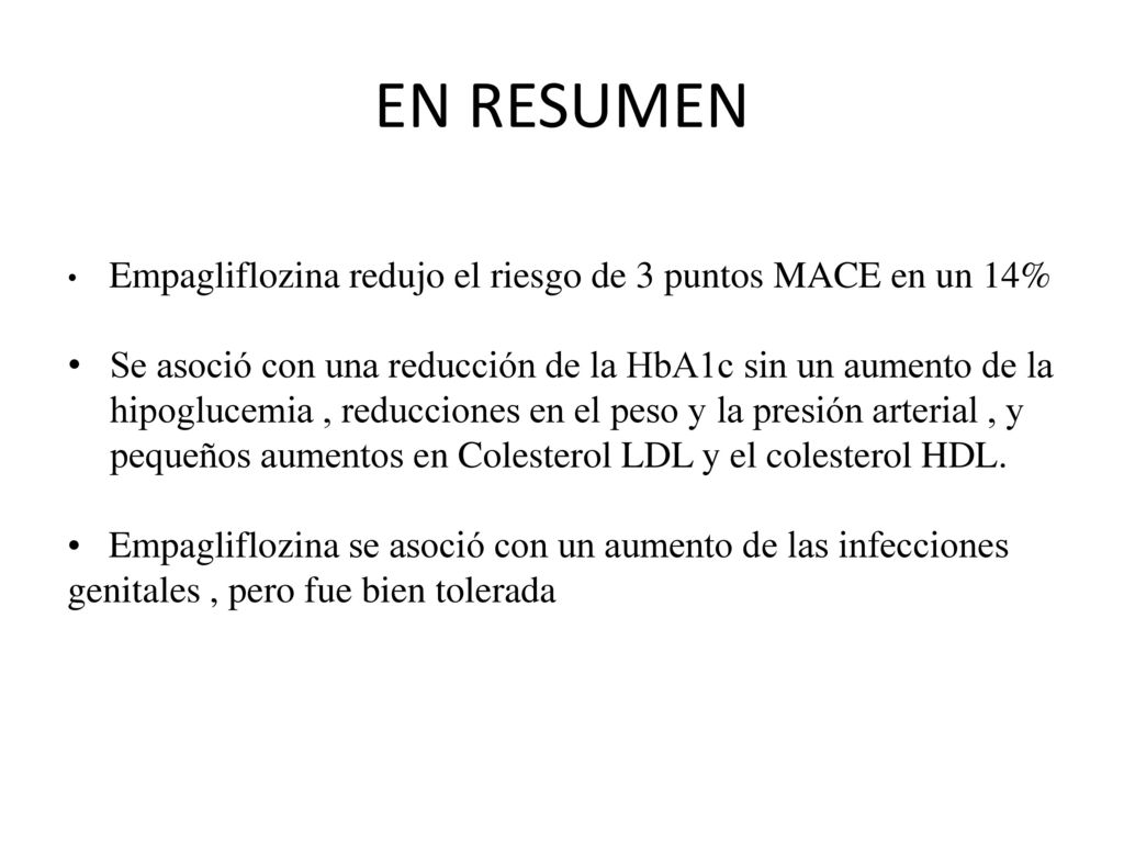 EN RESUMEN Empagliflozina redujo el riesgo de 3 puntos MACE en un 14%