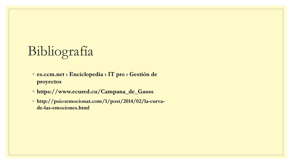 Bibliografía es.ccm.net › Enciclopedia › IT pro › Gestión de proyectos
