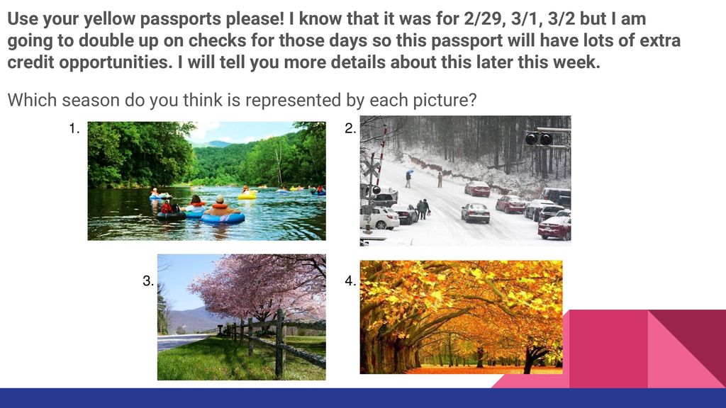 Which season do you think is represented by each picture