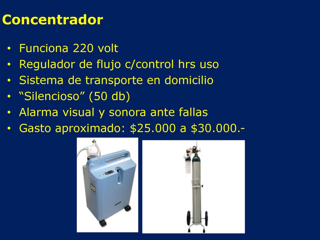 Concentrador Funciona 220 volt Regulador de flujo c/control hrs uso