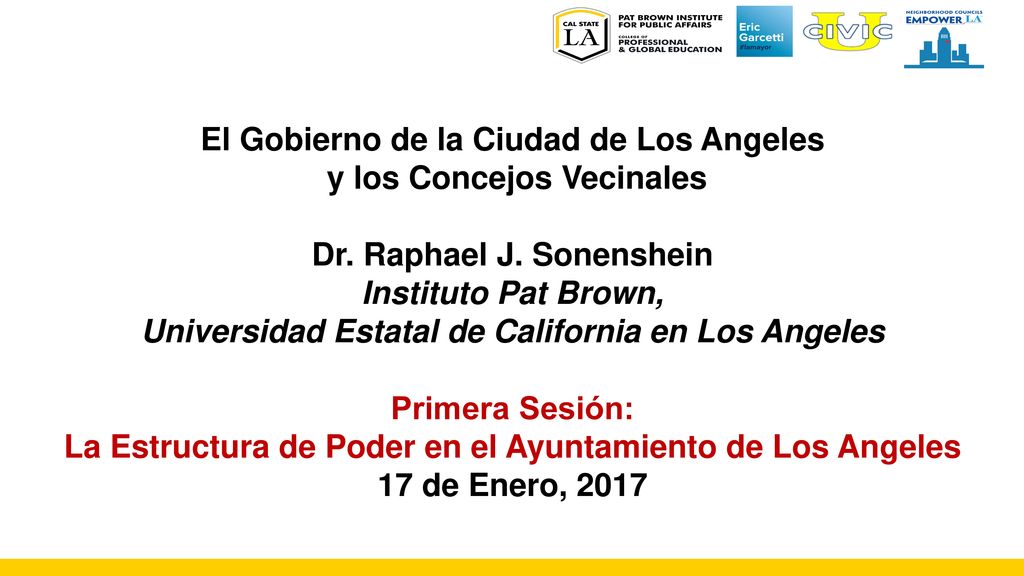El Gobierno de la Ciudad de Los Angeles y los Concejos Vecinales