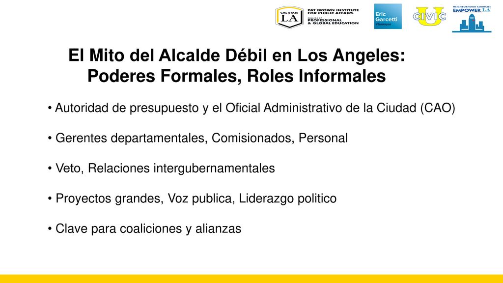 El Mito del Alcalde Débil en Los Angeles: Poderes Formales, Roles Informales