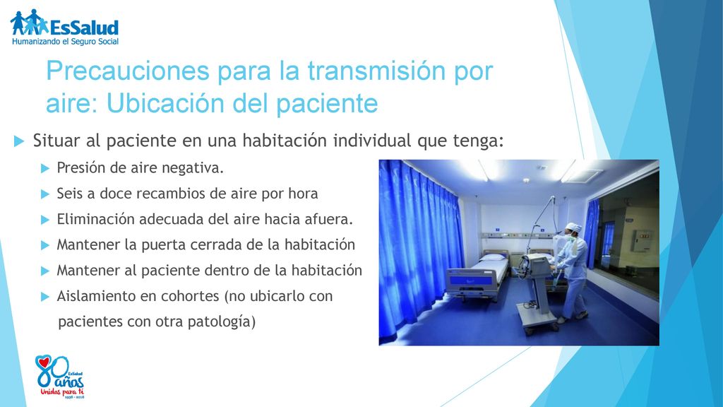 Precauciones para la transmisión por aire: Ubicación del paciente