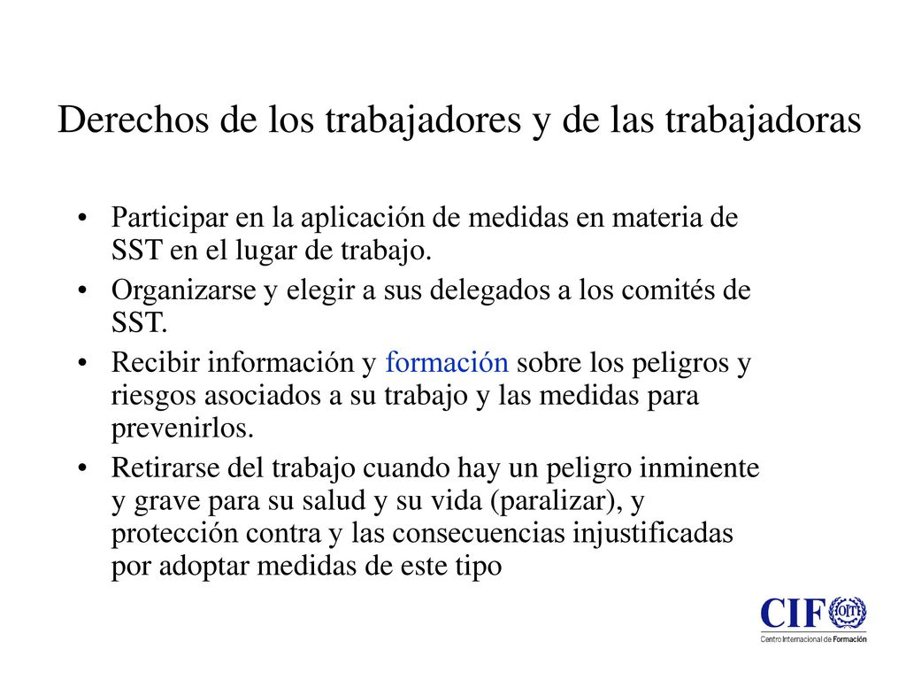 Derechos de los trabajadores y de las trabajadoras