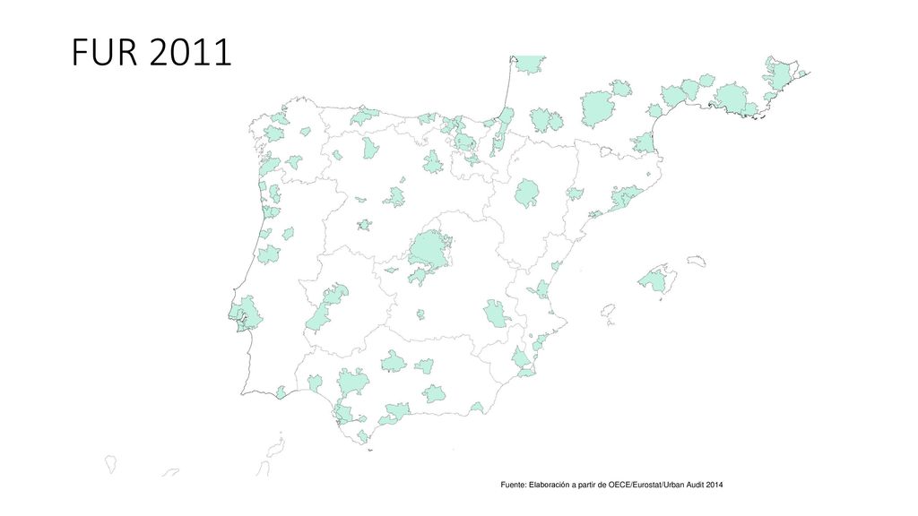 FUR 2011 Fuente: Elaboración a partir de OECE/Eurostat/Urban Audit 2014