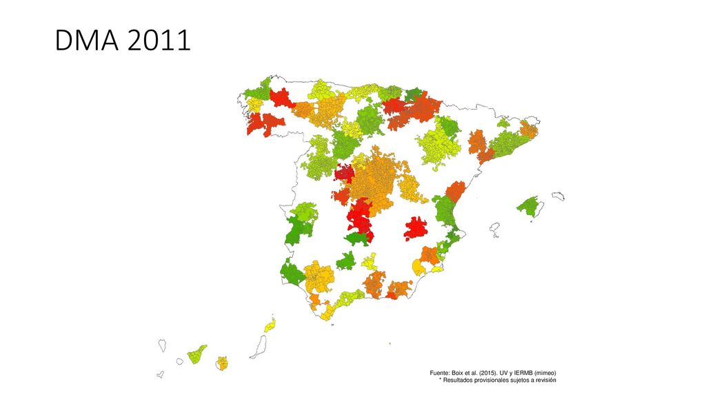 DMA 2011 Fuente: Boix et al. (2015). UV y IERMB (mimeo)