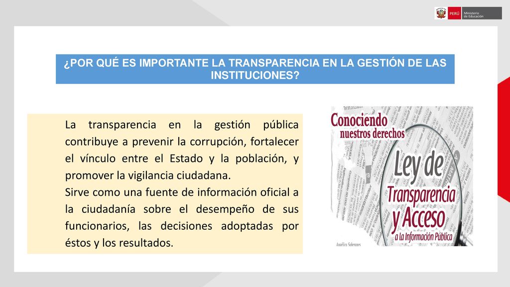 ¿POR QUÉ ES IMPORTANTE LA TRANSPARENCIA EN LA GESTIÓN DE LAS INSTITUCIONES