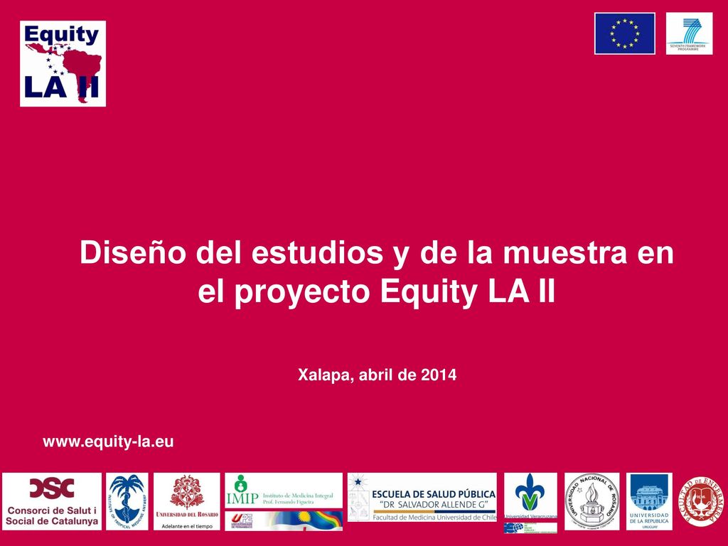 Diseño del estudios y de la muestra en el proyecto Equity LA II