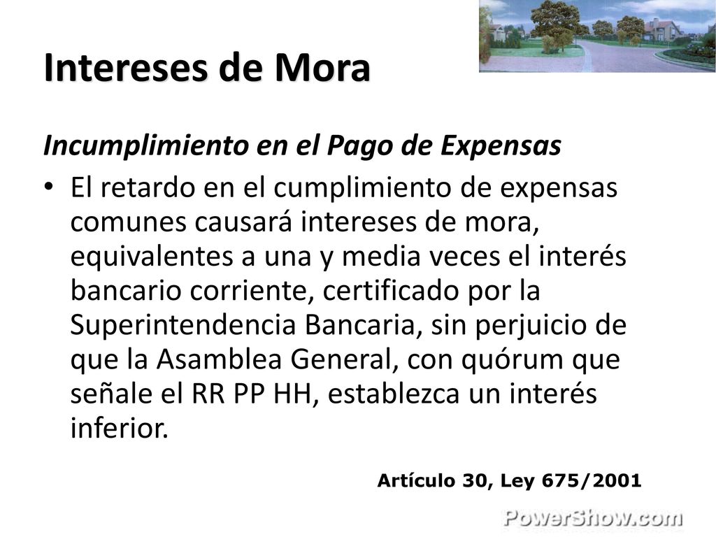 Intereses de Mora Incumplimiento en el Pago de Expensas