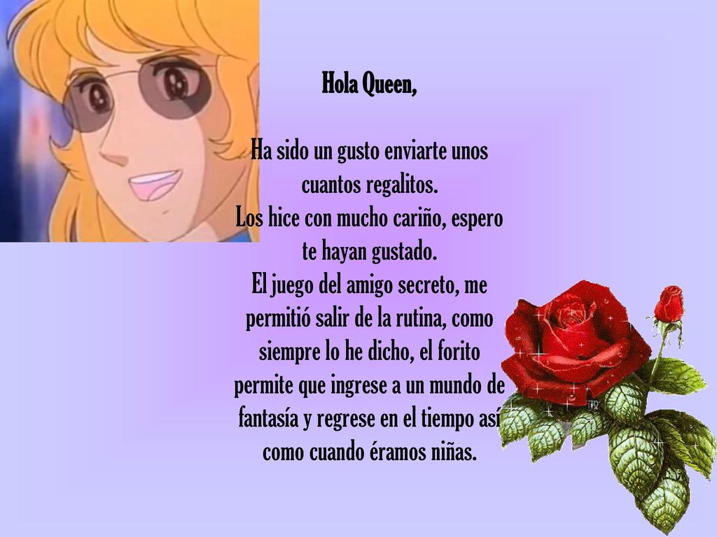 Hola Queen, Ha sido un gusto enviarte unos cuantos regalitos