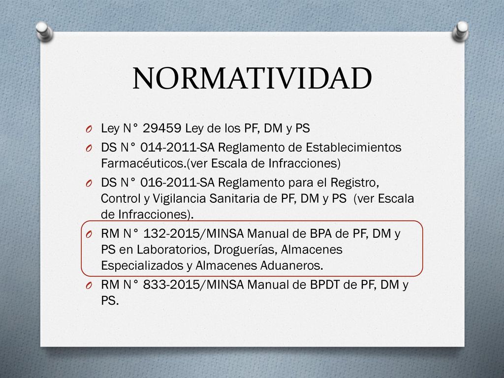 NORMATIVIDAD Ley N° Ley de los PF, DM y PS